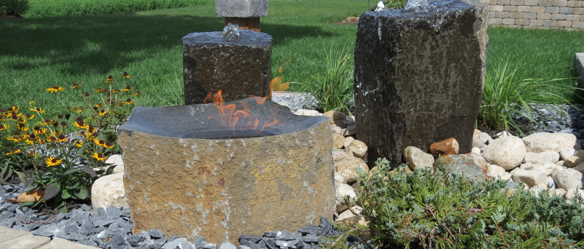 Fire & Water Landscape Focal Point